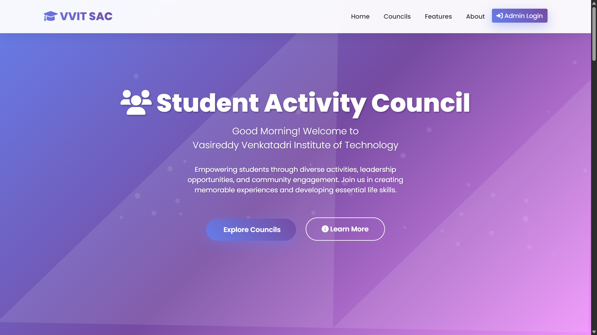 VVIT SAC Attendance System